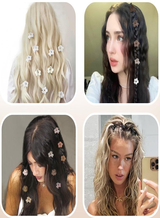 JANFUN Small Flower Hair Clips 100PCS, Mini Hair Clips Baby Claw Clips Cute Jaw Clips Hair Pins Hair Barrettes Toddler Hair Accessories for Women Girls Kids Teens, Neutral Colors - Image 5